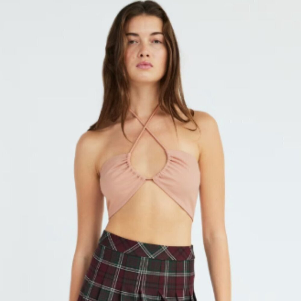 SUNDAY BEST | Aritzia Cora Halter Top Bandeau | Sz. S